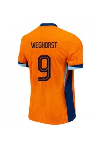 Nederland Wout Weghorst #9 Voetbaltruitje Thuis tenue EK 2024 Korte Mouw